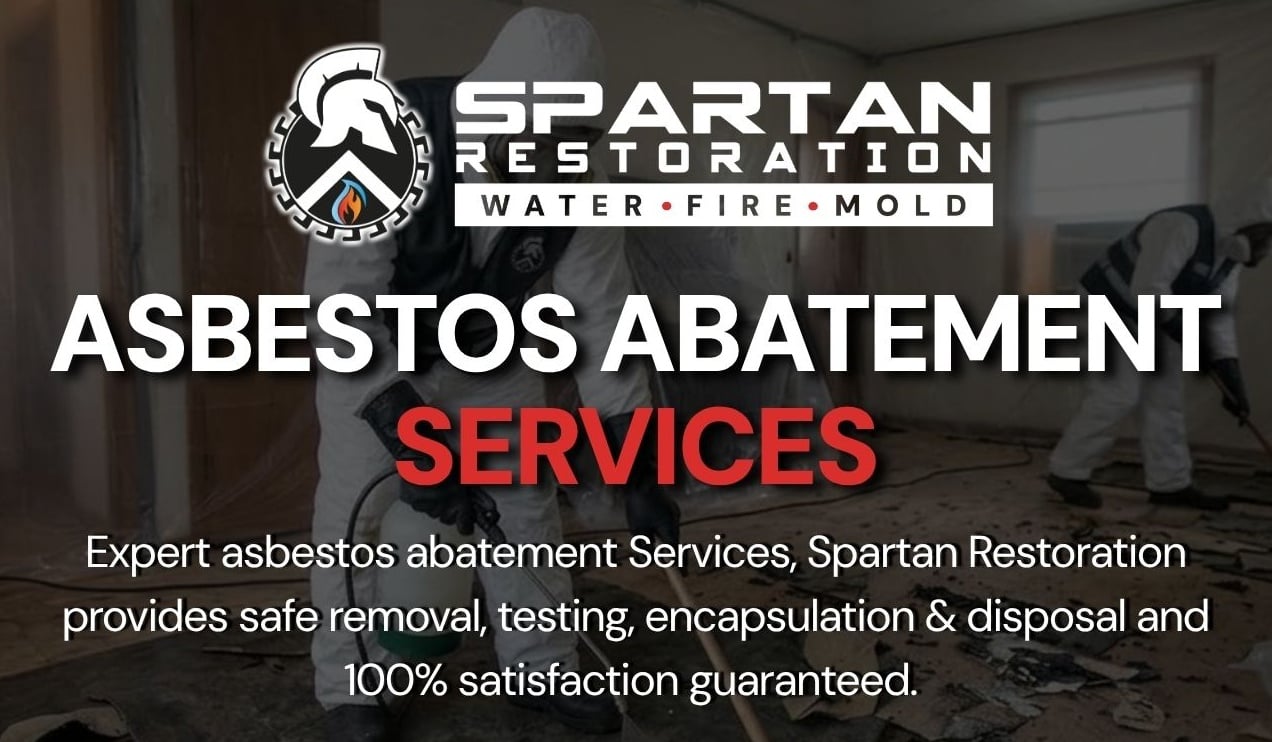 Asbestos abatement work in an older home