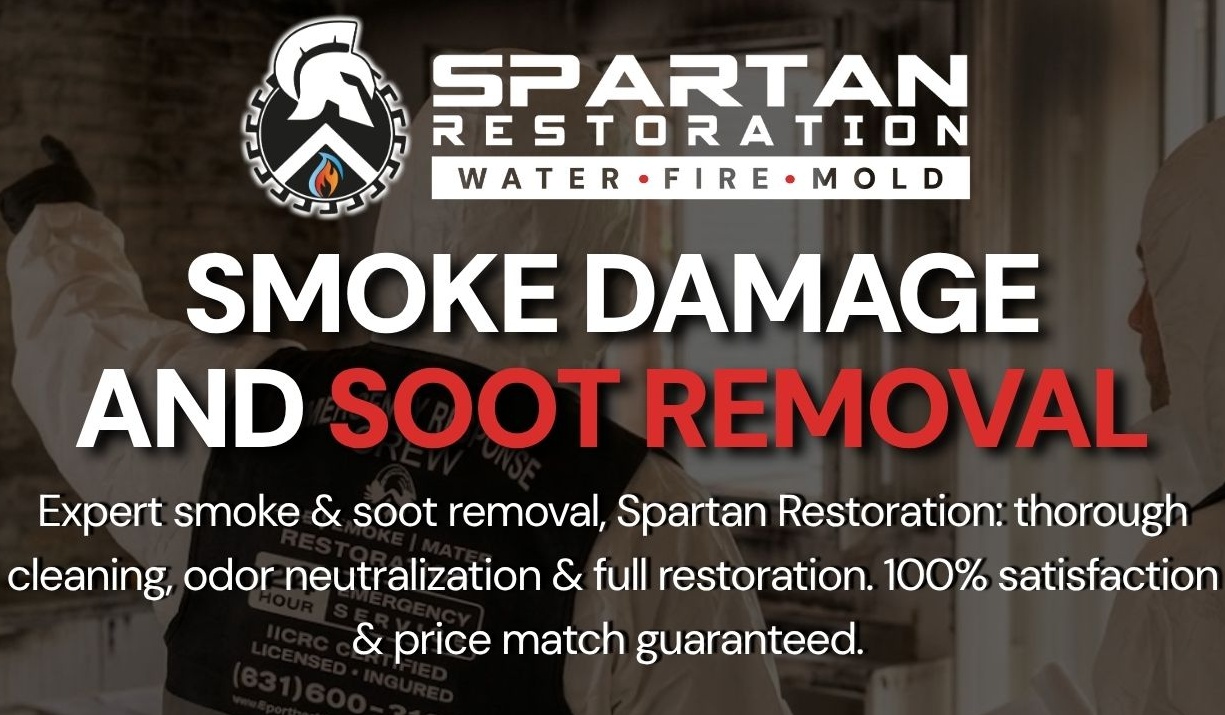 Spartan Restoration smoke damage and soot removal banner